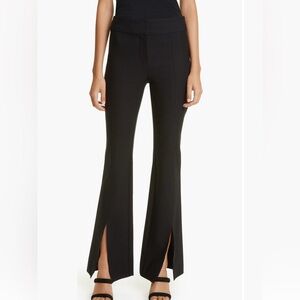 NWT DEREK LAM 10 CROSBY slit hem stretch cotton flare trousers